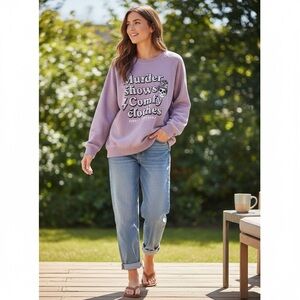 Simply Southern Sweatshirt “Murder Shows & Comfy Clothes” size S